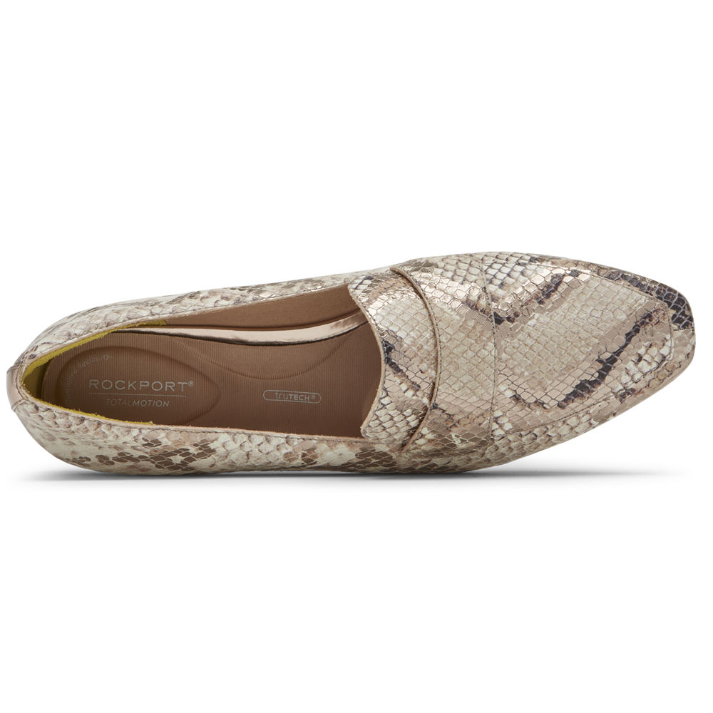 Mocasines Rockport Mujer Mexico - Total Motion Laylani Beige - MOUXF1482